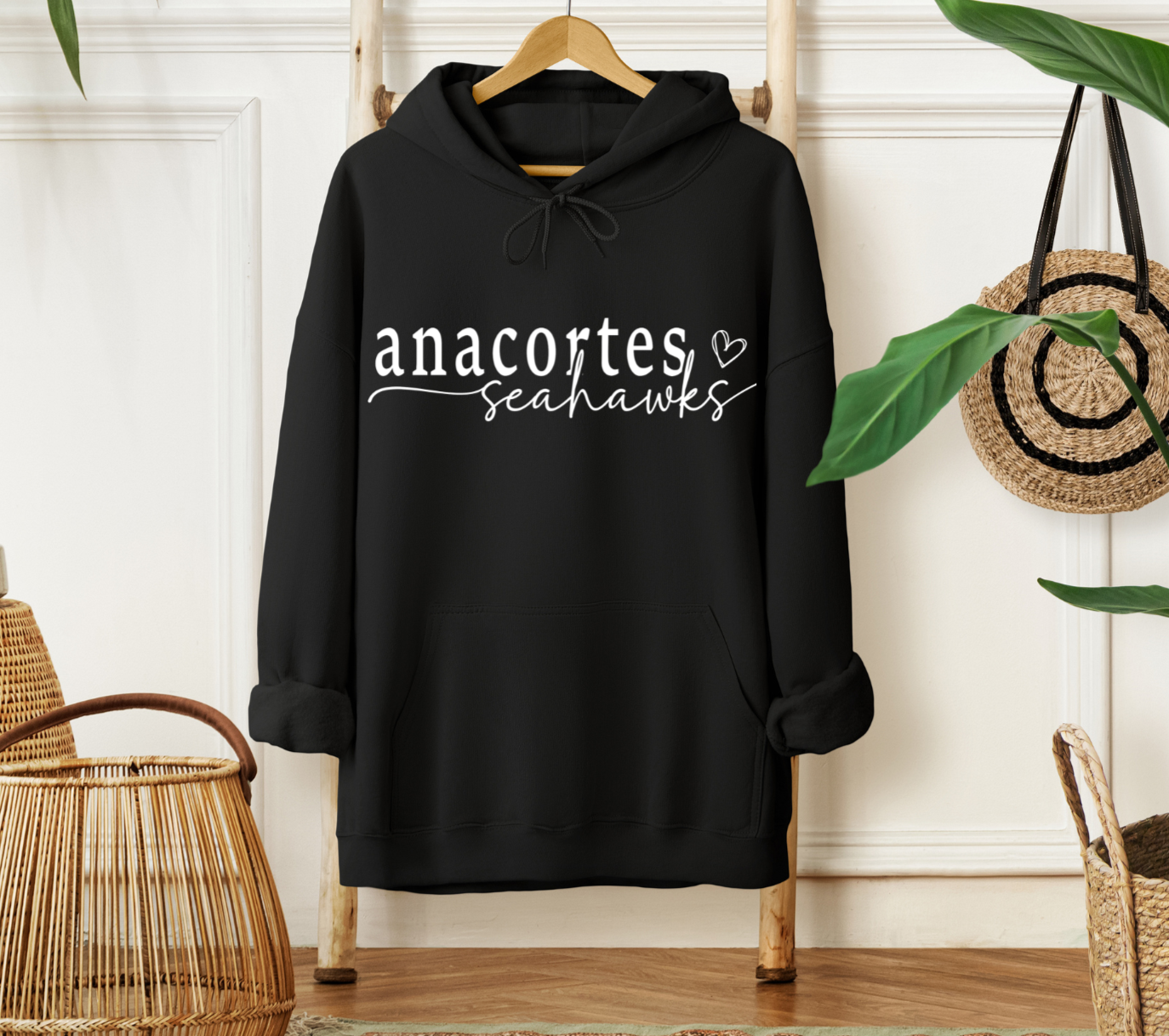 Anacortes Seahawks Heart Hoodie *Youth and Adult Sizes*