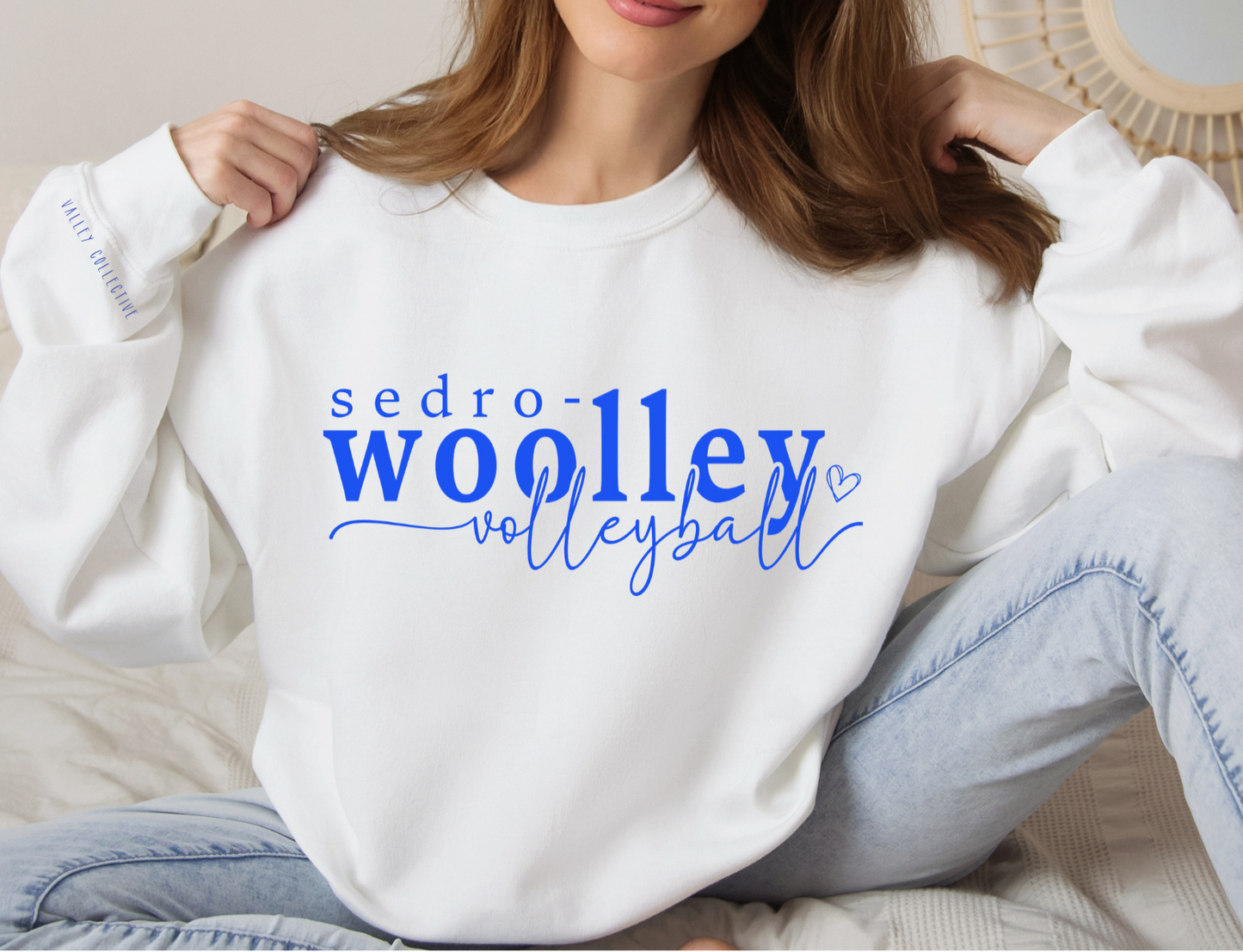 Sedro Woolley Volleyball Heart Crewneck *Youth and Adult Sizes*