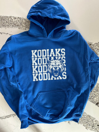 Cascade Middle School Kodiaks Mascot Hoodie *Youth and Adult Sizes*