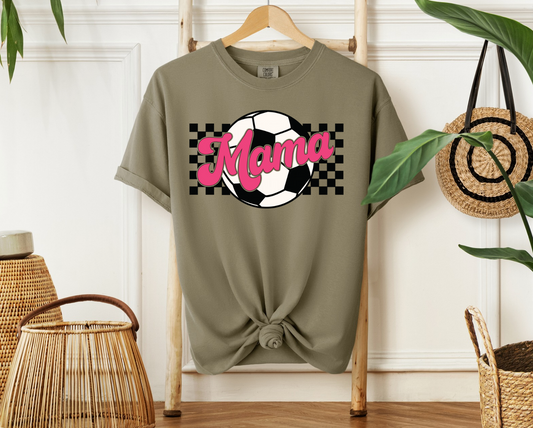 Checkered Soccer Mama T-Shirt