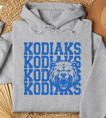 Cascade Middle School Kodiaks Mascot Hoodie *Youth and Adult Sizes*