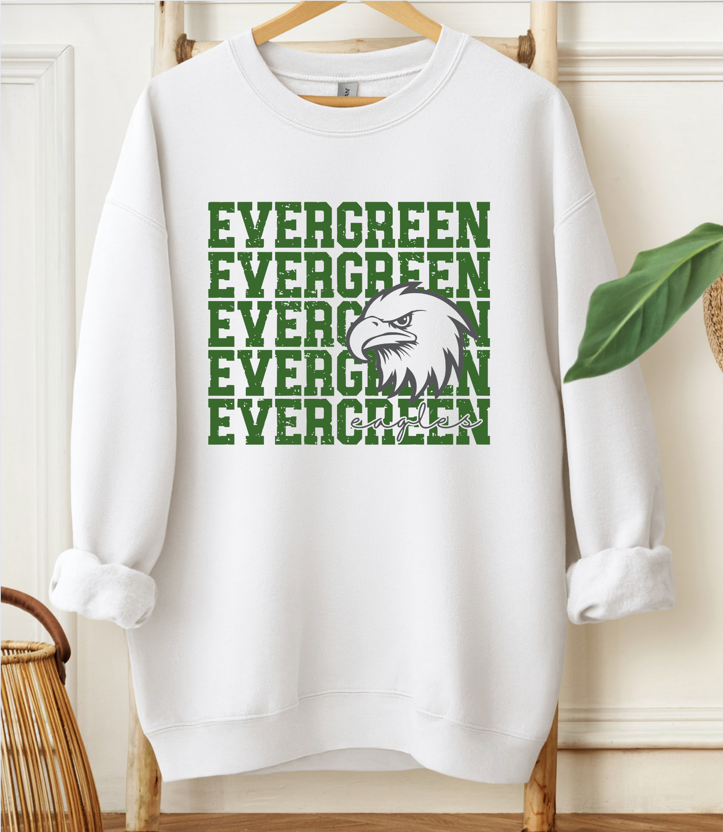 Evergreen Eagles Mascot Crewneck *Youth and Adult Sizes*