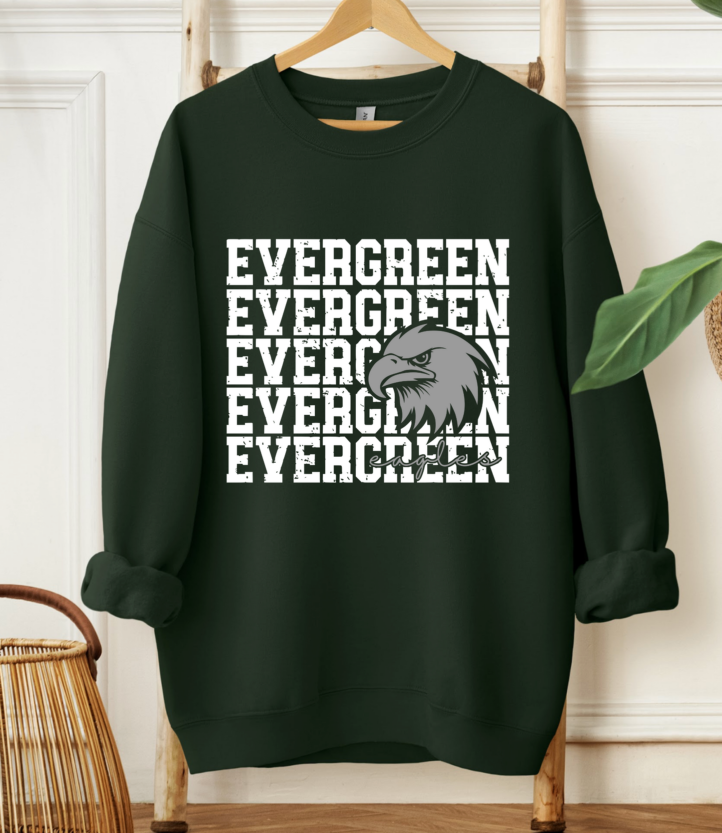 Evergreen Eagles Mascot Crewneck *Youth and Adult Sizes*