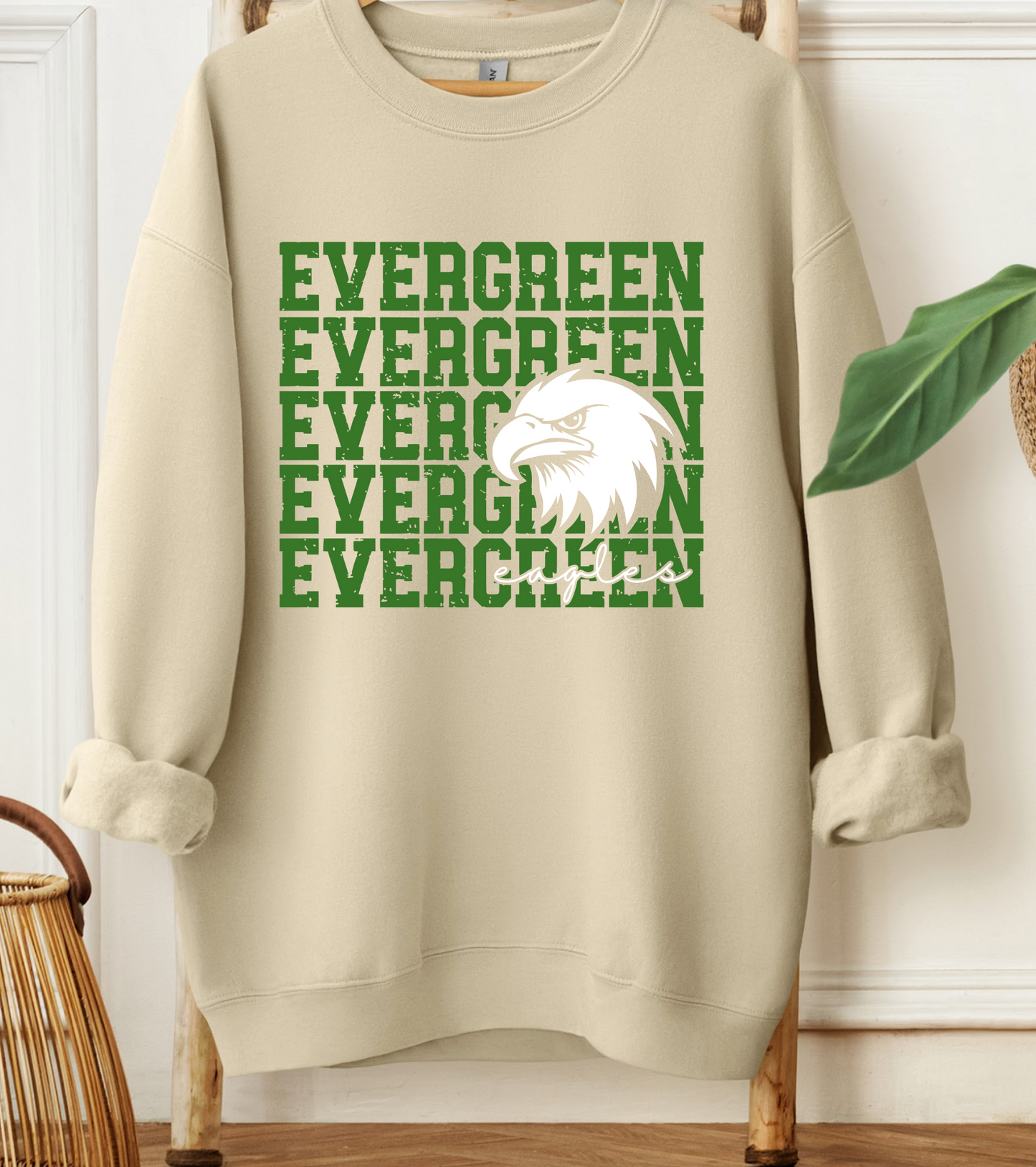 Evergreen Eagles Mascot Crewneck *Youth and Adult Sizes*