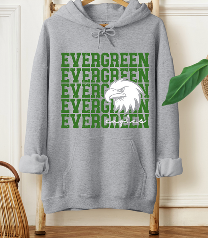 Evergreen Eagles Mascot Hoodie *Youth and Adult Sizes*