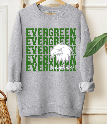 Evergreen Eagles Mascot Crewneck *Youth and Adult Sizes*