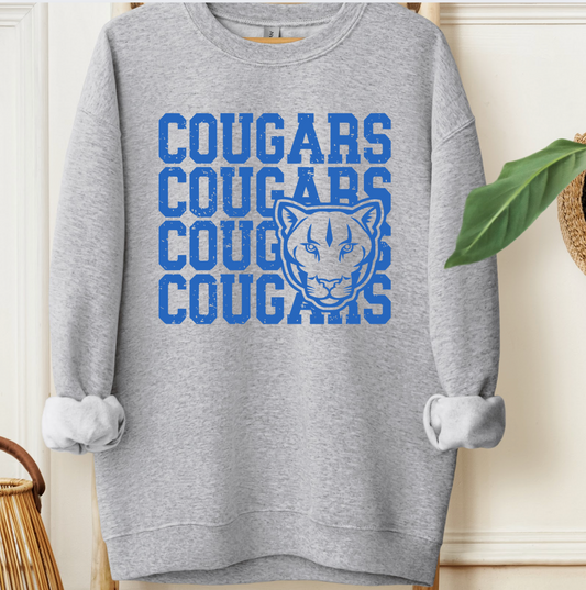 Central Cougars Mascot Crewneck *Youth and Adult Sizes*