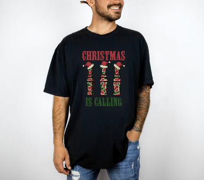 Men's Duck Call Holiday Christmas is Calling T-Shirt *available in youth sizes too*