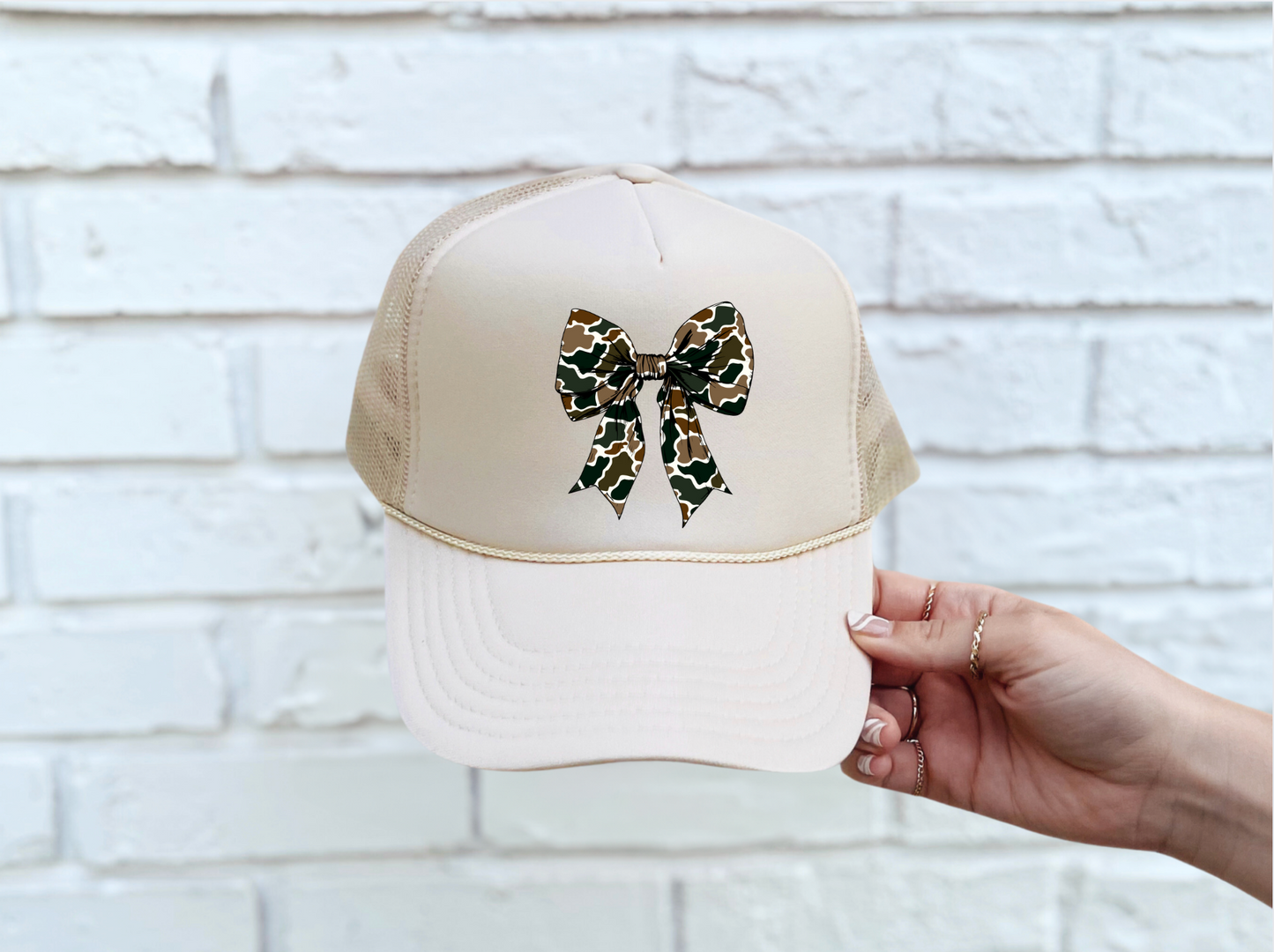 Duck Camo Bow Trucker Hat