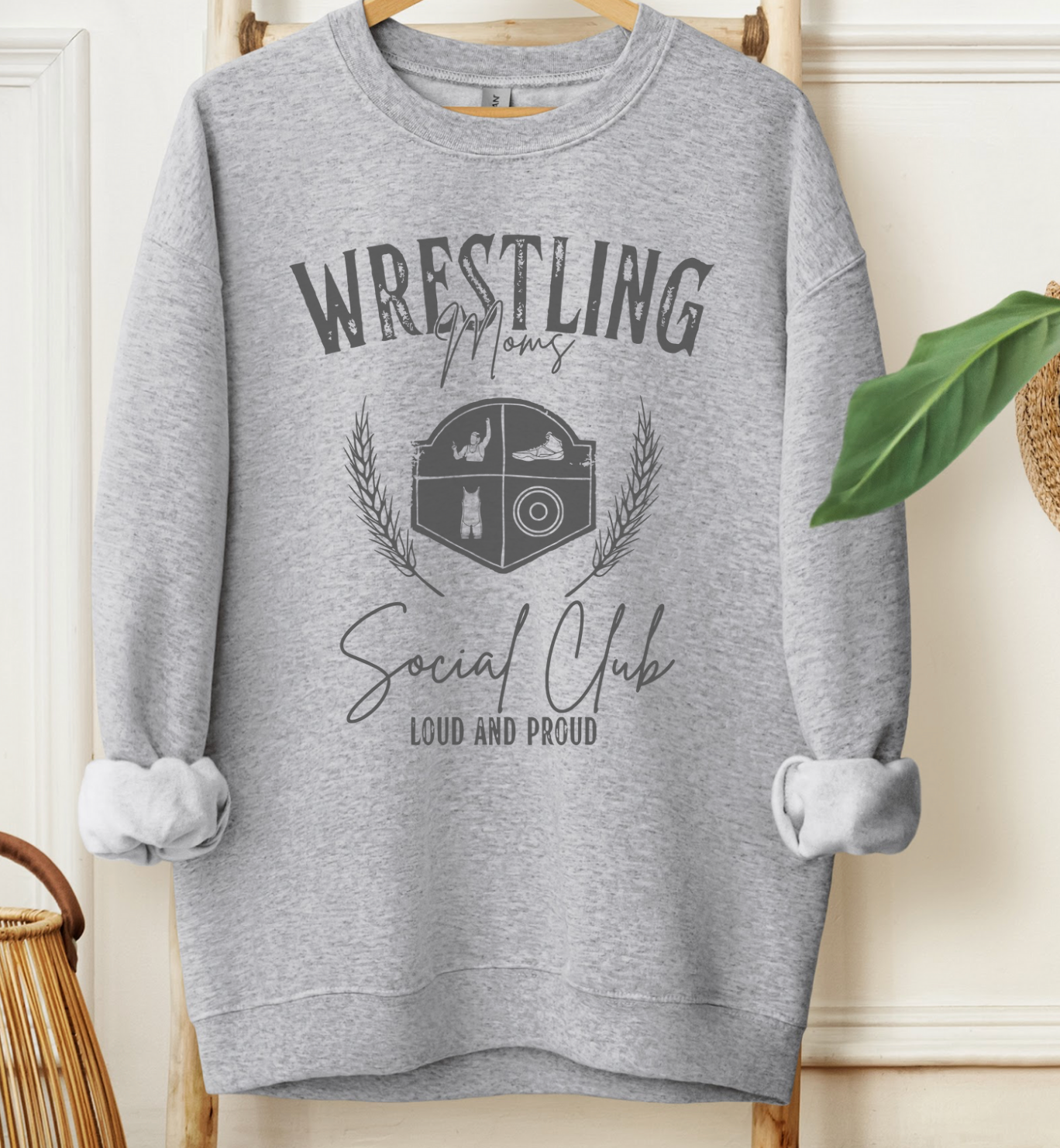 Vintage Inspired Wrestling Moms Social Club Crewneck