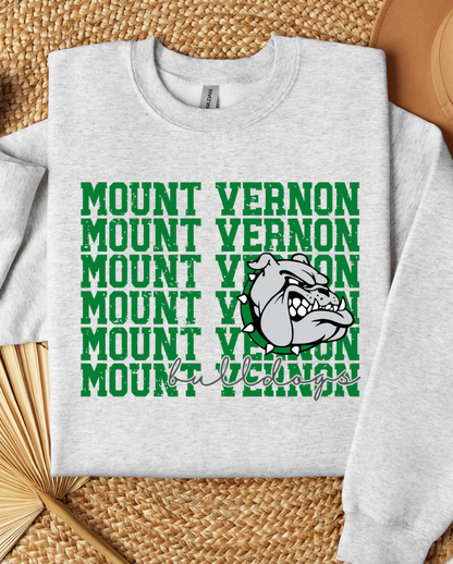 Mount Vernon Bulldogs Crewneck *Youth and Adult Sizes*, School Spirit