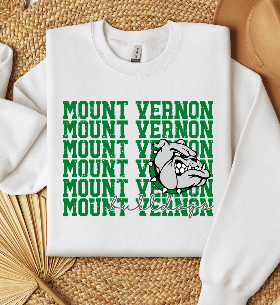 Mount Vernon Bulldogs Crewneck *Youth and Adult Sizes*, School Spirit