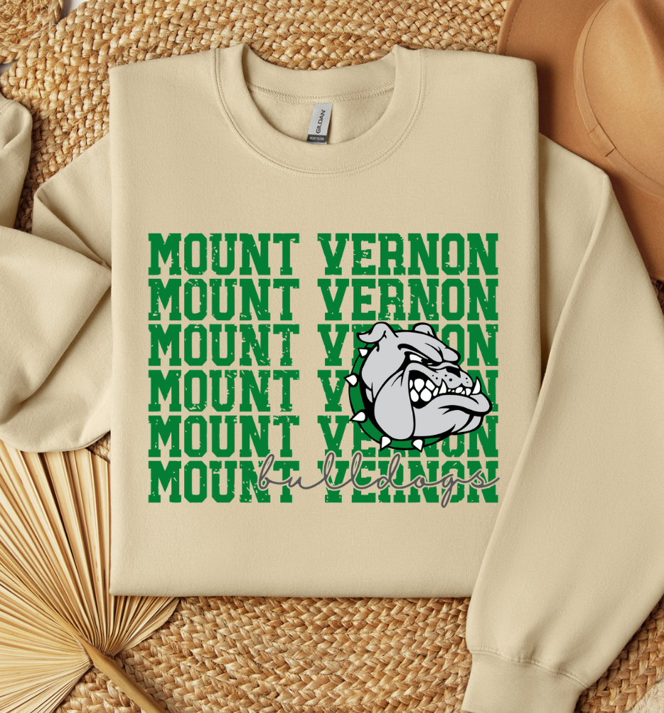 Mount Vernon Bulldogs Crewneck *Youth and Adult Sizes*, School Spirit