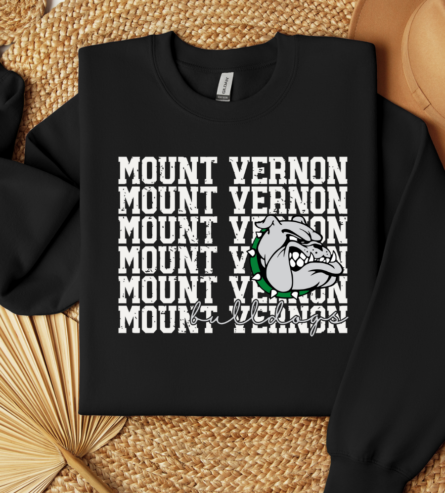 Mount Vernon Bulldogs Crewneck *Youth and Adult Sizes*, School Spirit