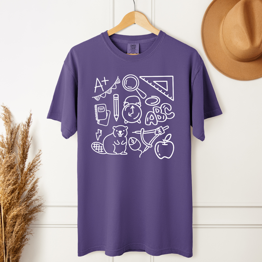 Beaver Teacher Doodle Shirt