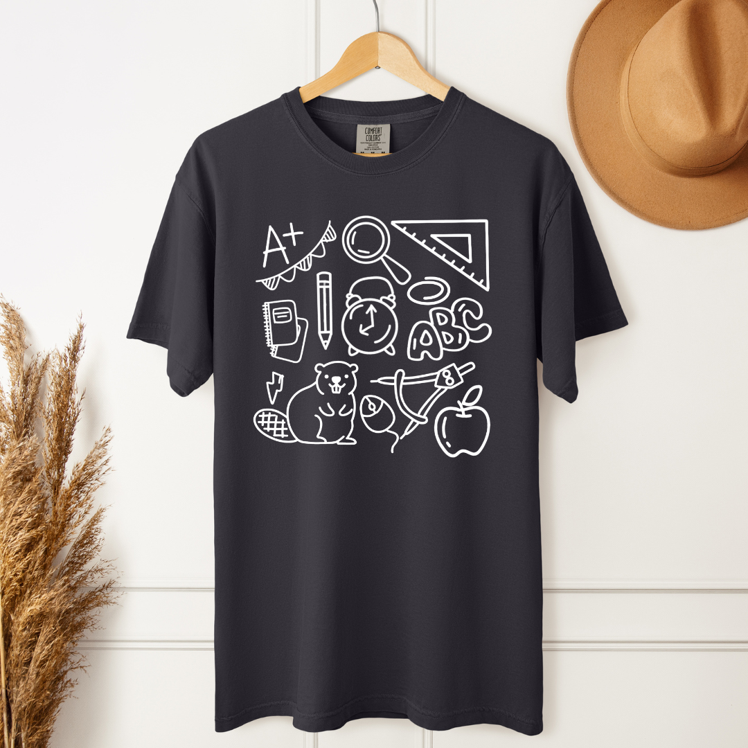 Beaver Teacher Doodle Shirt