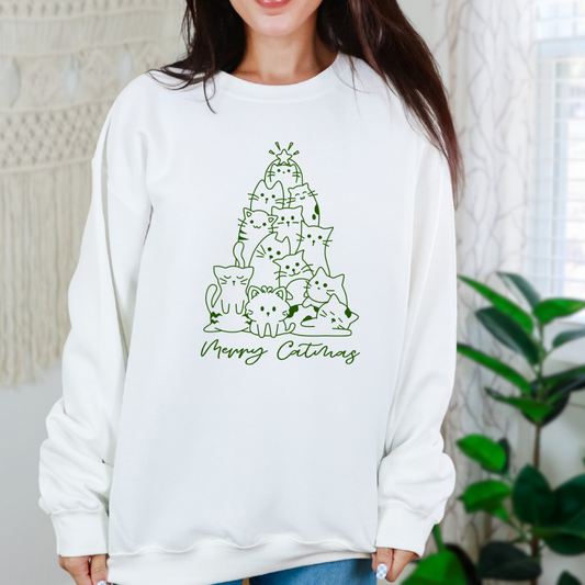 Merry Catmas Crewneck Sweatshirt